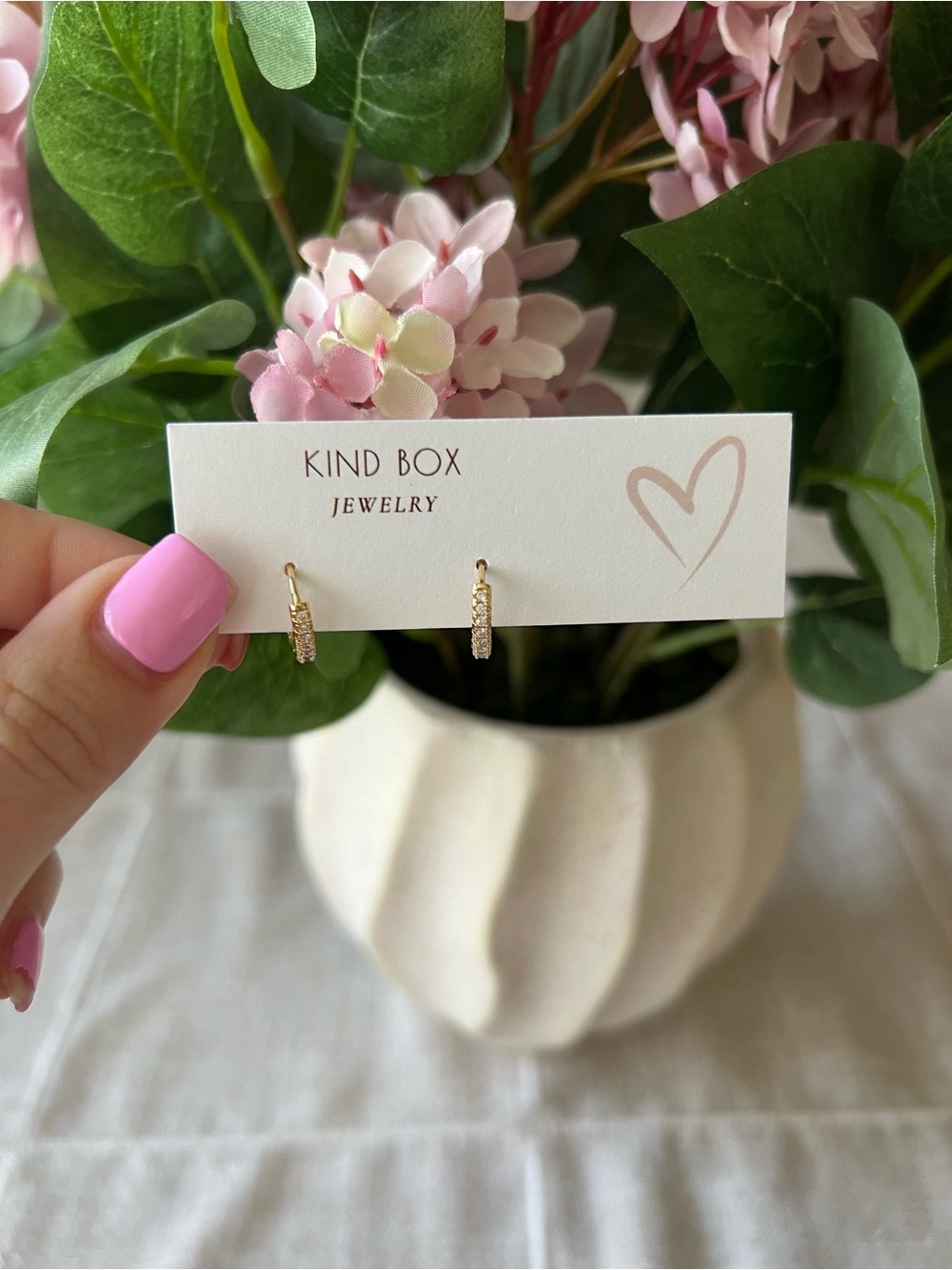 Gold Pavé Huggie Earrings